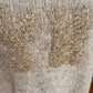 Yippie Hippie Damenpullover Grau – Alpaka Strickpullover mit goldenen Initialen