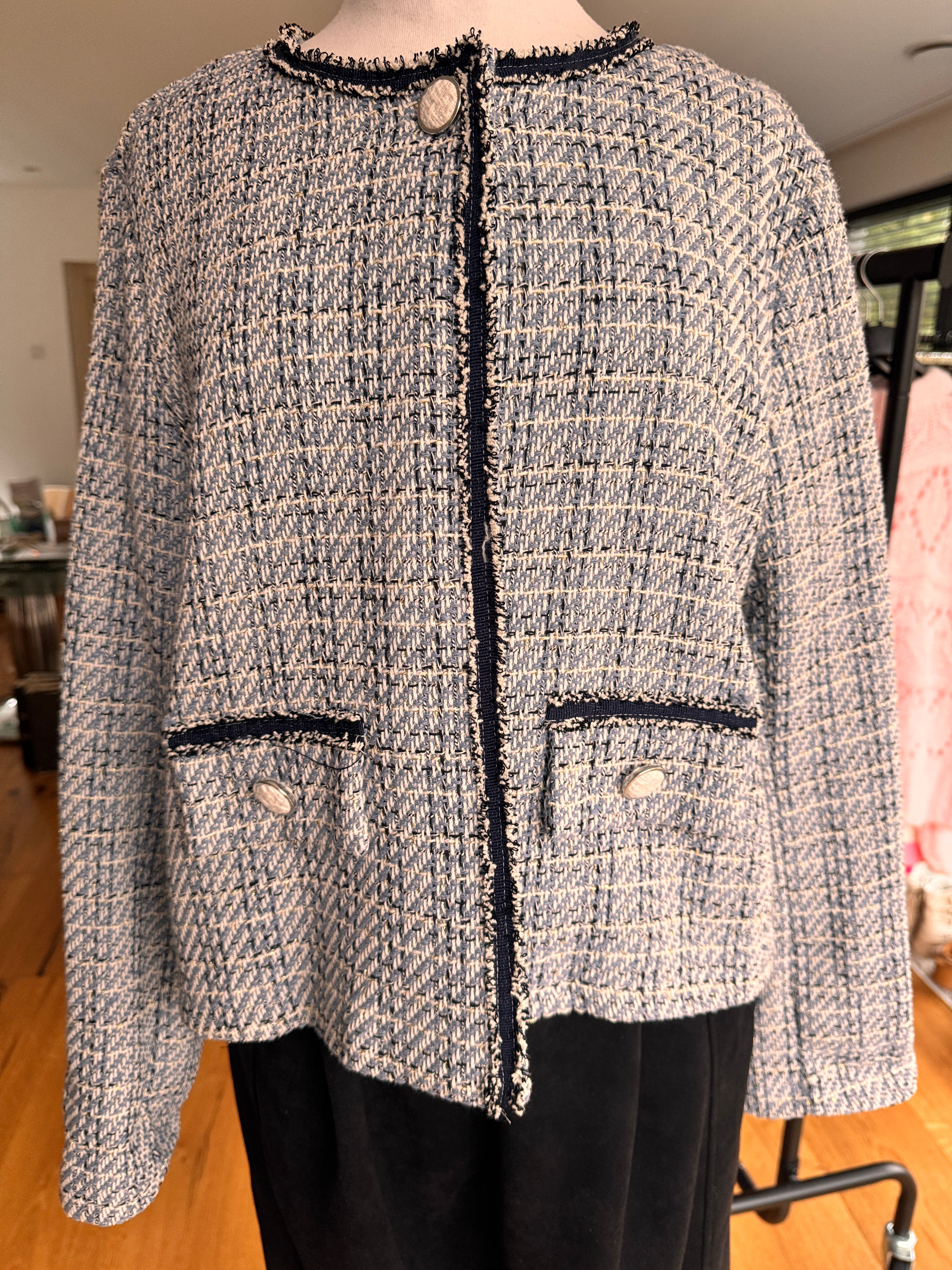 Elegante Boucle Jacke in 3 Farben