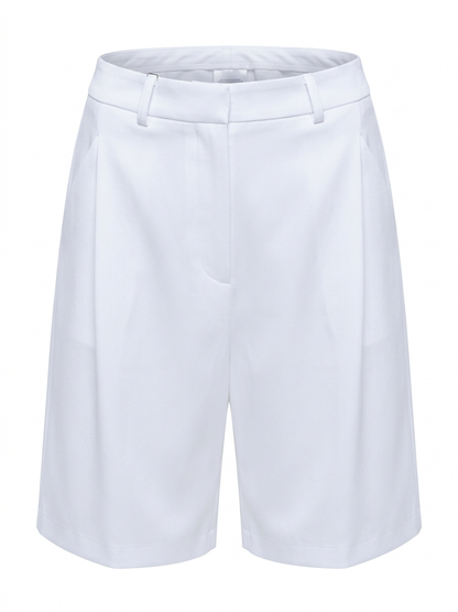 Luxury Bermuda Shorts for Women – Soft Flowing, Elastic Waistband, High Comfort (38–44)