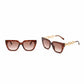 Luxury Statement Sonnenbrille Damen – Cat Eye Designer Style mit Gold-Kettendetail | Exklusive Fashion Shades