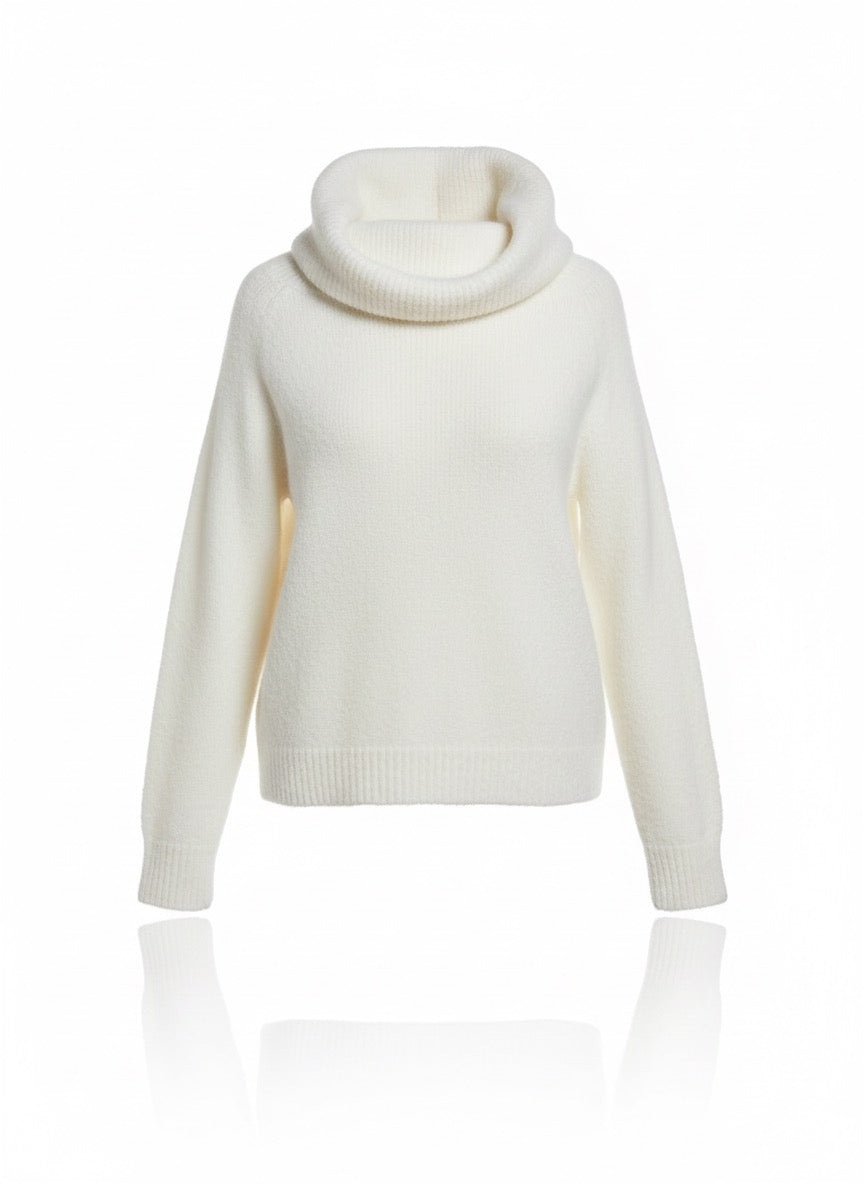 Damestrui, gebreide trui, off-shoulder coltrui (maat 38-42)