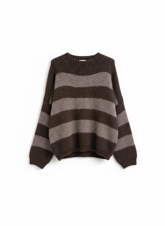 gestreifter Kuschelpullover