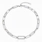 Damen Halskette Silber – Gliederkette mit Strass Detail | Minimalistischer Luxury Statement Schmuck