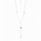 Damen Halskette Silber lang – doppellagige Layering Kette mit geometrischen Details | Eleganter Statement Schmuck