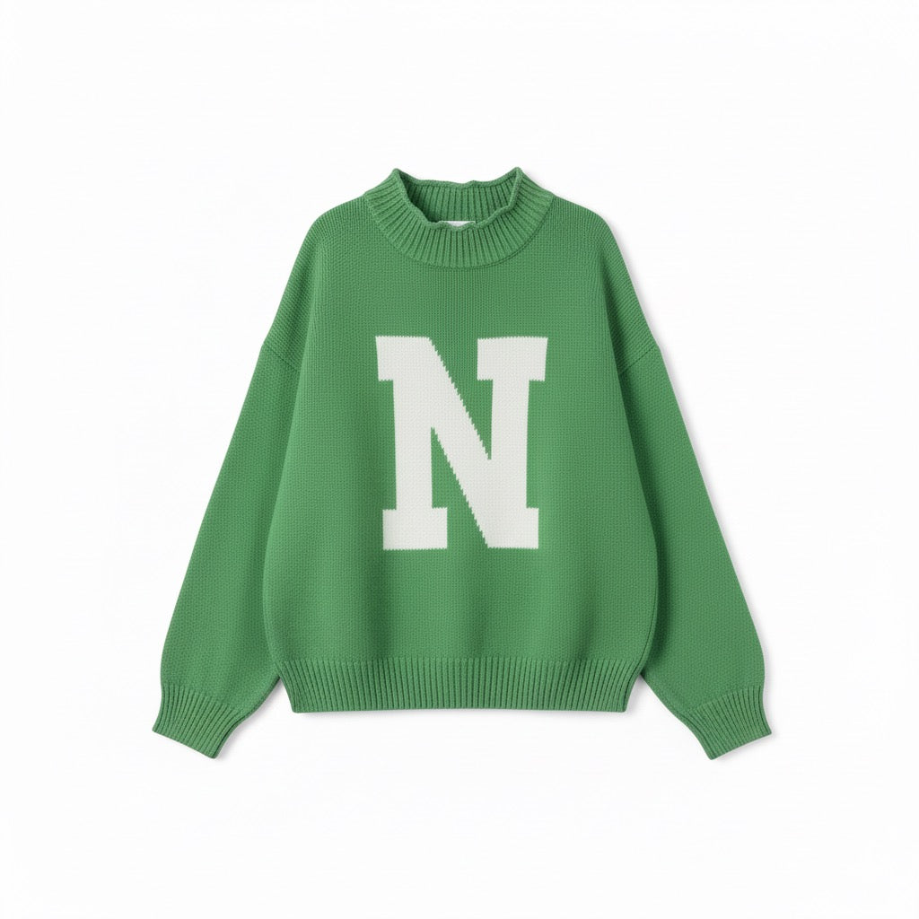 Oversize N Pulli in 2 Farben