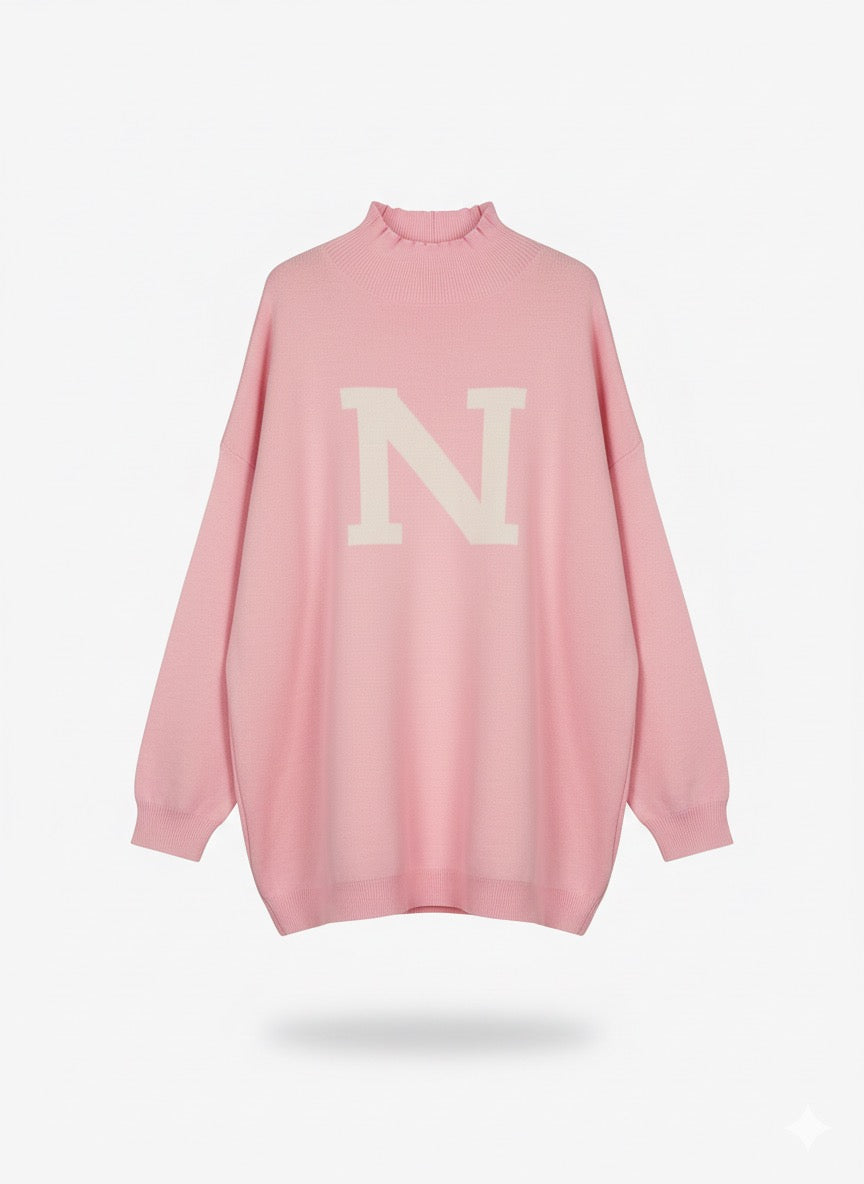 Oversize N Pulli in 2 Farben