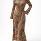 🐆 Leo Luxe Maxikleid – Wild, Elegant & Unvergesslich