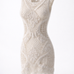 Ibiza Crochet Häkelkleid Creme – Luxury Boho Beach Dress aus Baumwolle (38-42)