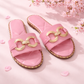 Pink Glam Slides – Luxus Sommer Sandalen ✨