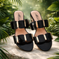 Schwarze Lack-Heels mit Gold-Details – Luxury Glam Sandalen ✨