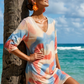 Damen Maxikleid Sommer (38–42) – Luftig, bequem & modern mit Print