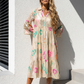 Damen Boho Kleid Beige – Baumwollkleid mit Kragen & Knopfleiste | Sommerkleid 38–42