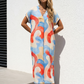 Damen Kaftan Kleid (38–42) – Lockeres Maxikleid aus 100% Viskose – leicht & elegant