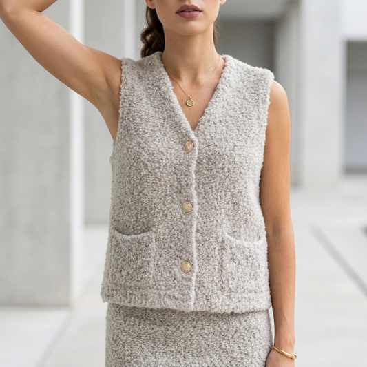 🤍 Silver Cloud Teddyfell-Weste – Luxus zum Einkuscheln 38-42