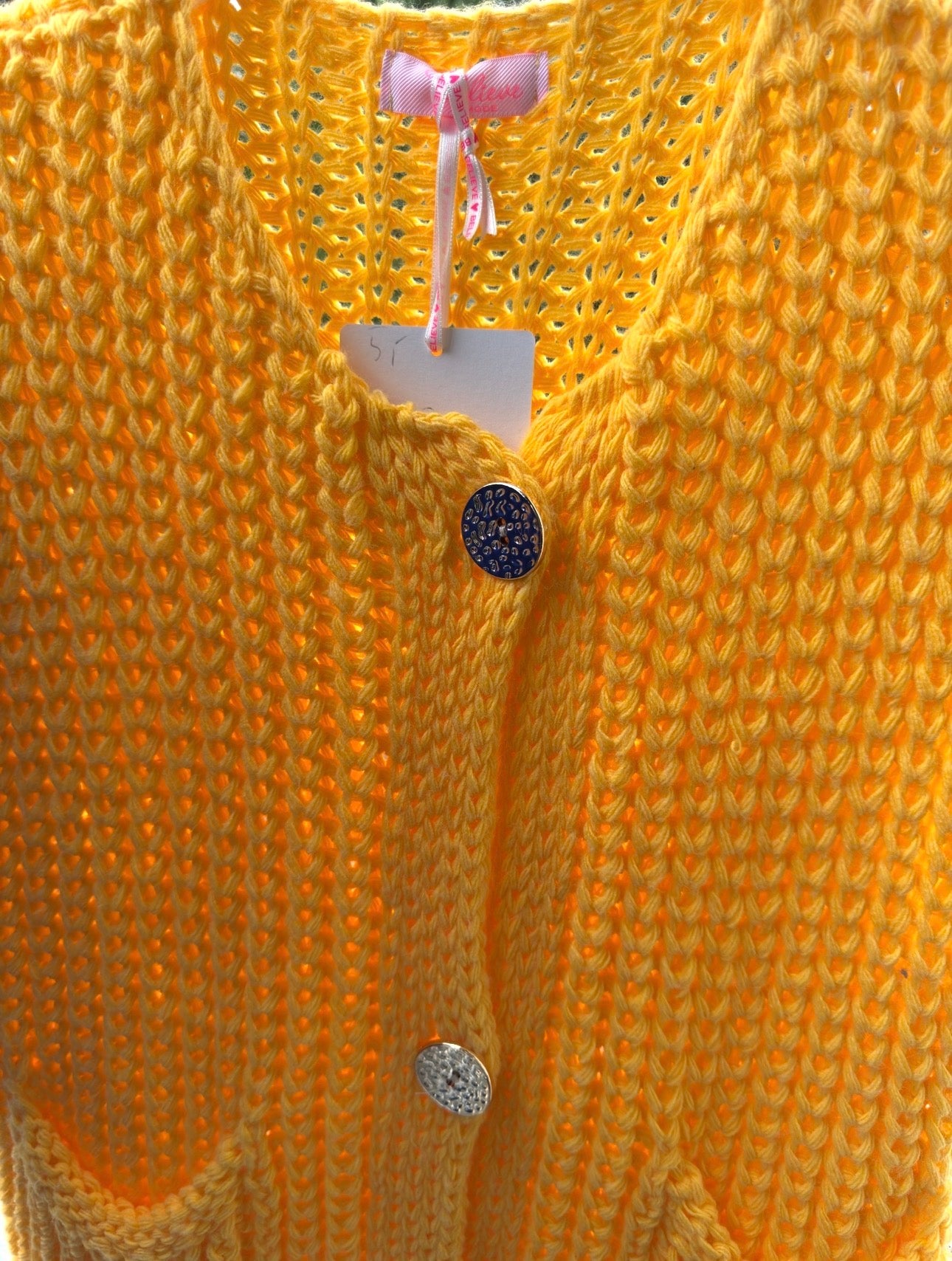 ☀️ Sunshine Damen Strickweste – Leuchtendes Gelb für deinen Boutique-Look (38–42)