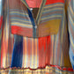 Boho Sommerkleid Damen Multicolor – Luftiges Ethno Kleid mit Volantärmeln | Leicht & Elegant (Gr. 38-42)