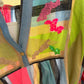 Ibiza Boho Tunika Kleid Damen Multicolor – Midikleid mit Volantärmeln (Gr. 38–42)