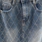 💎 Jeansrock “Diamond Denim” – Strass Glam Rock