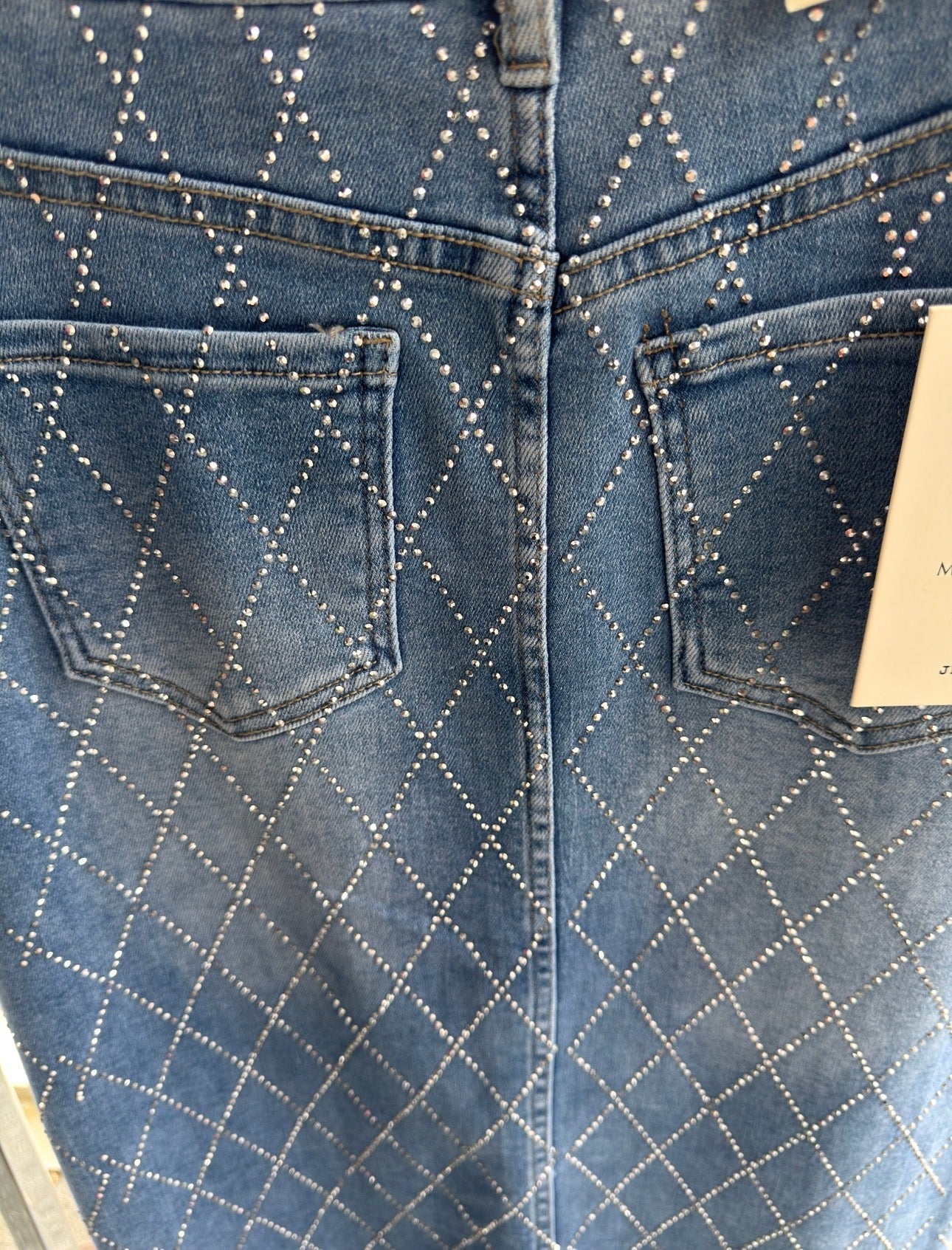 💎 Jeansrock “Diamond Denim” – Strass Glam Rock