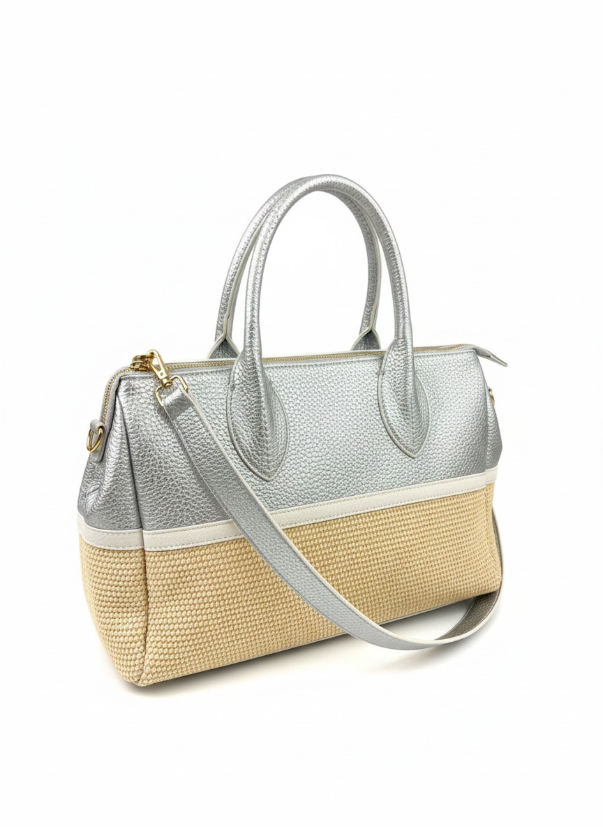 Tasche Beige Silber