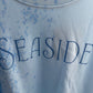 Yippie Hippie Damen Sweatshirt „Seaside“ – Oversize Pullover in Hellblau mit Print & Pailletten
