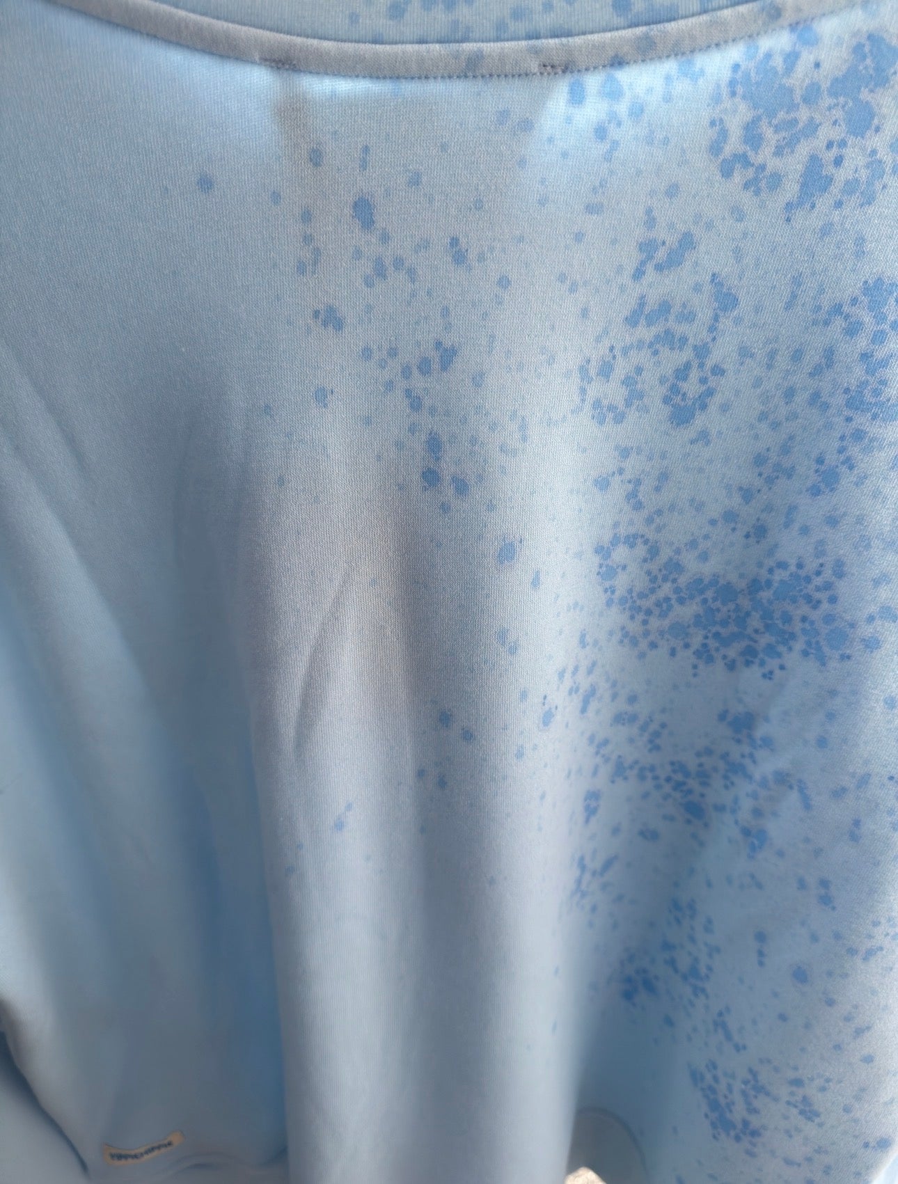 Yippie Hippie Damen Sweatshirt „Seaside“ – Oversize Pullover in Hellblau mit Print & Pailletten