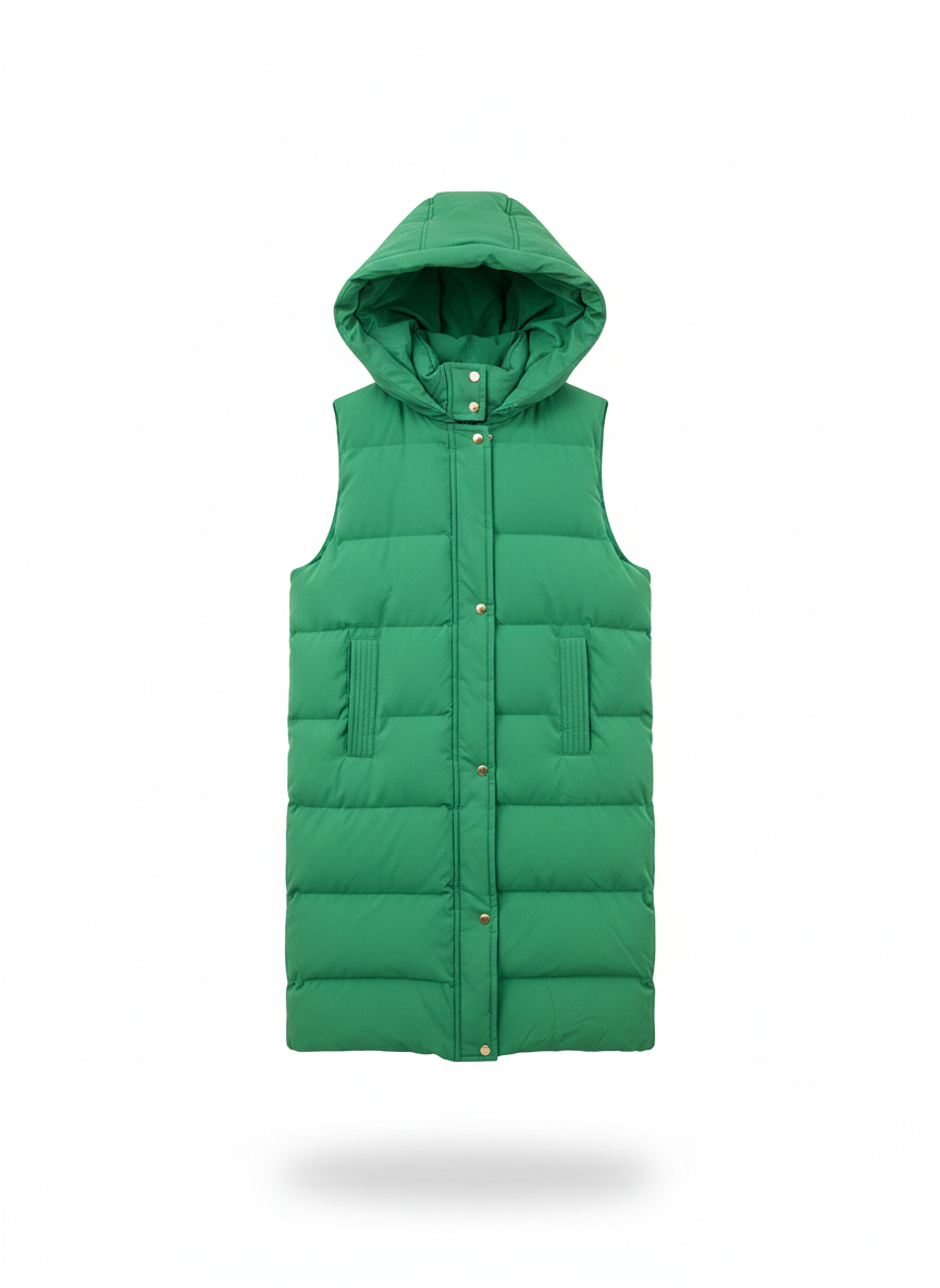 stilvolle, gesteppte ärmellose Weste