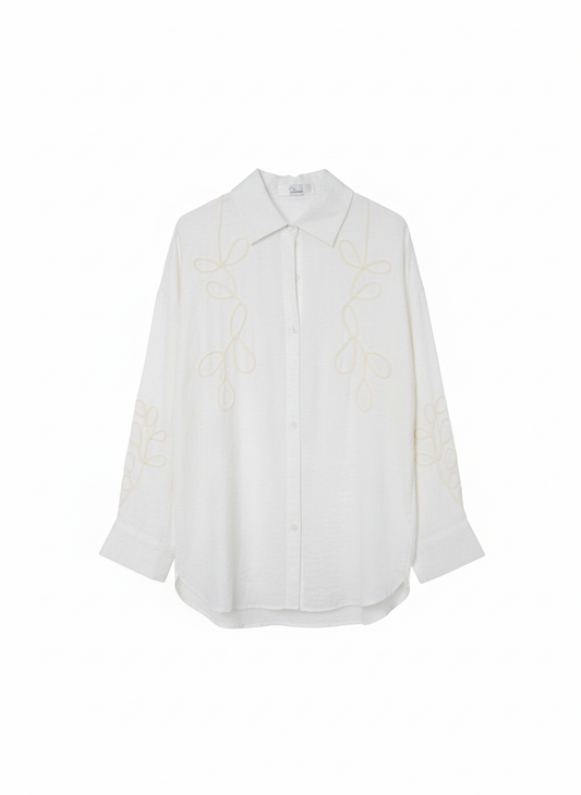 Bluse Naturprodukt aus Seide und Leinen