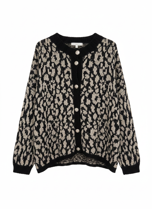 Strickjacke mit Knöpfen – Animal Style