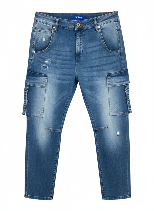 Coole Cargo Jeans mit Seitentaschen