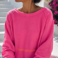 Yippie Hippie Sweatshirt Pink – Oversize Damen Pullover mit Statement Print | Boho Fashion