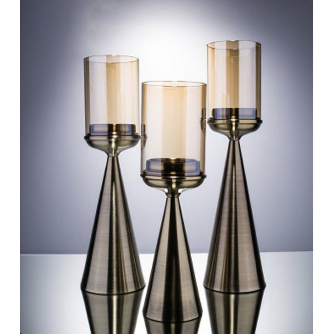 KERZENHALTER | GLAS | GOLD