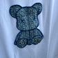 Curvy T-Shirt Teddy Glam Weiß | Damen Shirt mit Strass-Bärchen | 40–48