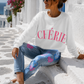 CHÉRIE Oversize Sweatshirt White-Pink | Women's Sweater with Heart Details | Boutique in Heaven(38-42)