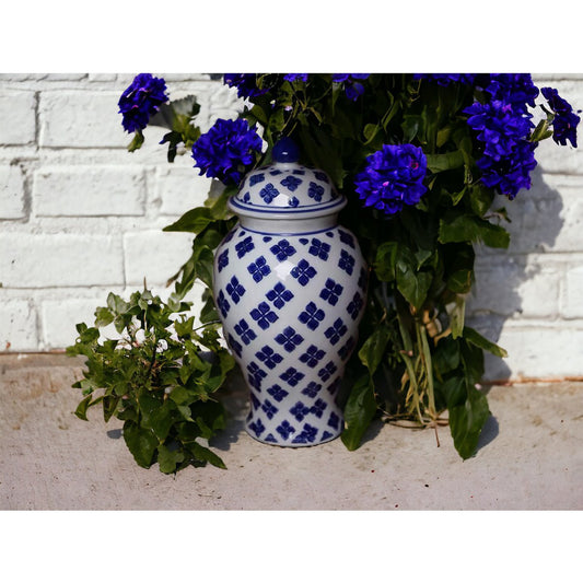 M-SIZE Blue and White Porcelain Flower Vase (For Kitchen Home)