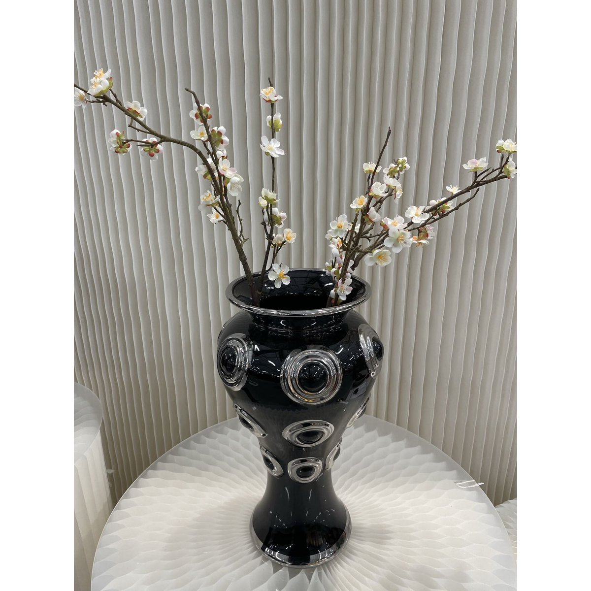 Golden 4 Circle Vase XL（CV11620-14zwart schwarz)