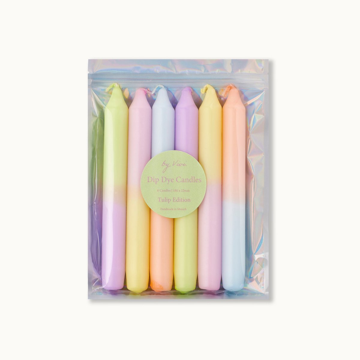 Dip Dye Candles im Set: Tulip Edition