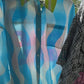 Yippie Hippie Damen Langarmbluse Blau-Weiß mit Wellenmuster & Ciao Bella Print – Baumwolle