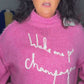 Oversize-Strickpullover „Wake me for Champagne“ 2 Farben