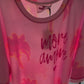 Yippie Hippie Oversize Damen T-Shirt Pink mit Print – Casual Sommer Shirt