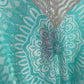 Hippie Hippie Damen Tunika Bluse Türkis mit Mandala-Print – Sommer Bluse aus Baumwolle & Viskose