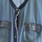 💙 Denim Glam Longbluse – Casual Chic mit Strassdetails (38-42+)