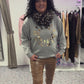 Yippie Hippie Sweatshirt Grau mit Pailletten – Designer Pullover mit Glamour-Detail