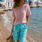 JC Sophie Damen Strickpullover Kurzarm Rosa – Alpaka Mix | Weicher Sommer Pullover S/M – Boutique in Heaven