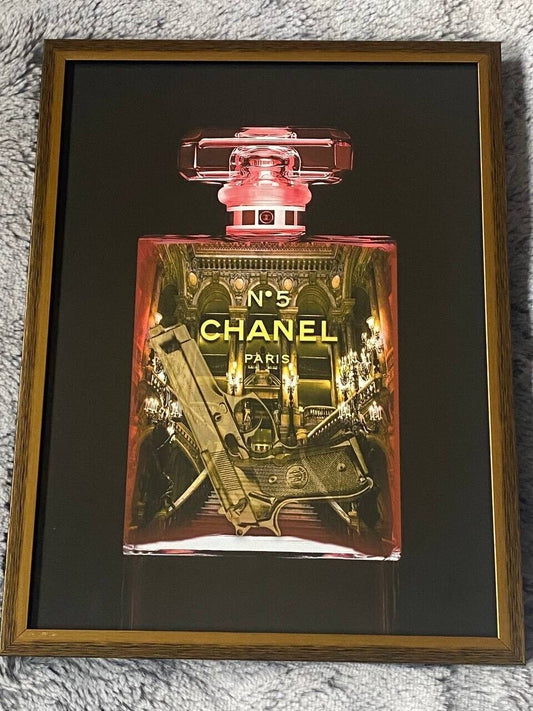 Chanel N*5 pink Bild Inkl. Rahmen